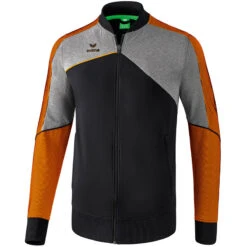 Erima Premium One 2.0 Präsentationsjacke – Black/grey Melange/neon Orange