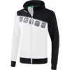 Erima 5-C Trainingsjacke Mit Kapuze – White/black/dark Grey 1 Erima 5-C Trainingsjacke Mit Kapuze – White/black/dark Grey -Sportbekleidungs Geschäft 1031903