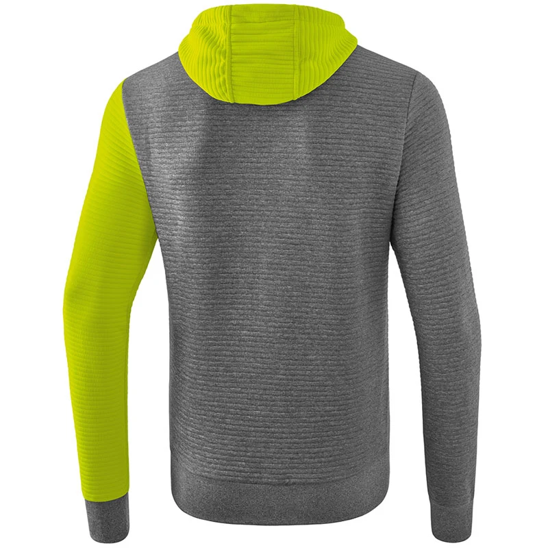 Erima 5-C Trainingsjacke Mit Kapuze – Grey Melange/lime Pop/black 4 Erima 5-C Trainingsjacke Mit Kapuze – Grey Melange/lime Pop/black – Bild 2