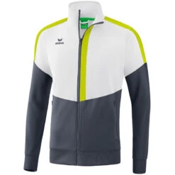 Erima Squad Worker Trainingsjacke – White/slate Grey/bio Lime