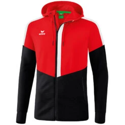 Erima Squad Trainingsjacke Mit Kapuze – Red/black/white