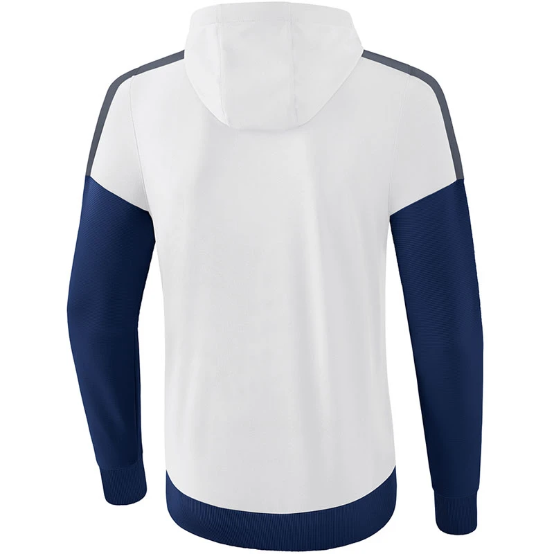 Erima Squad Trainingsjacke Mit Kapuze – White/new Navy/slate Grey 4 Erima Squad Trainingsjacke Mit Kapuze – White/new Navy/slate Grey – Bild 2
