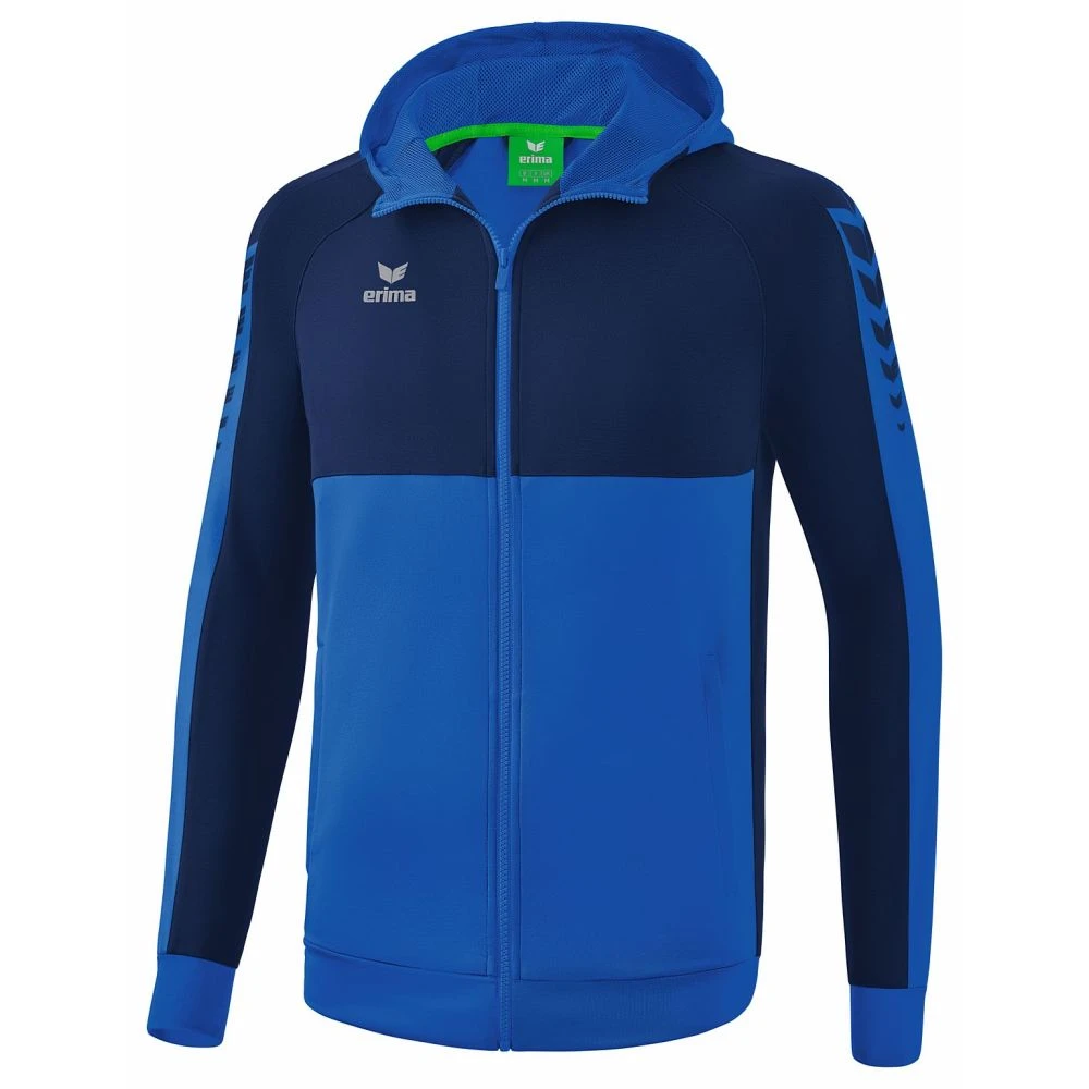 Erima Six Wings Trainingsjacke Mit Kapuze – New Royal/new Navy 3 Erima Six Wings Trainingsjacke Mit Kapuze – New Royal/new Navy
