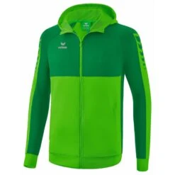 Erima Six Wings Trainingsjacke Mit Kapuze – Green/smaragd/white