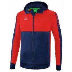 Erima Six Wings Trainingsjacke Mit Kapuze – New Navy/red