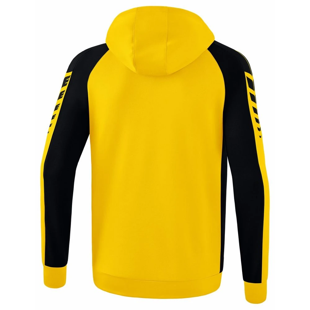 Erima Six Wings Trainingsjacke Mit Kapuze – Yellow/black 4 Erima Six Wings Trainingsjacke Mit Kapuze – Yellow/black – Bild 2