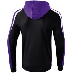 Erima Liga Line 2.0 Trainingsjacke Mit Kapuze – Black/dark Violet/white -Sportbekleidungs Geschäft 1071850 B