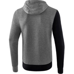 Erima 5-C Kapuzensweatshirt – Black/greymelange/white -Sportbekleidungs Geschäft 1071904 B