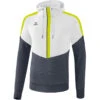 Erima Squad Kapuzensweat – White/slate Grey/bio Lime
