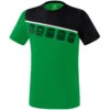 Erima 5-C T-Shirt – Smaragd/black/white -Sportbekleidungs Geschäft 1081905
