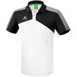 Erima Premium One 2.0 Poloshirt – White/black/white