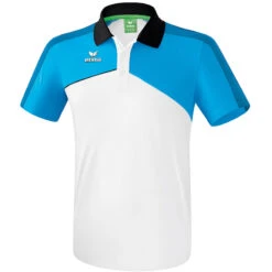 Erima Premium One 2.0 Poloshirt – White/curacao/black