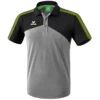 Erima Premium One 2.0 Poloshirt – Grey-melange/black/lime Pop -Sportbekleidungs Geschäft 1111806