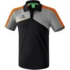 Erima Premium One 2.0 Poloshirt – Black/grey Melange/neon Orange