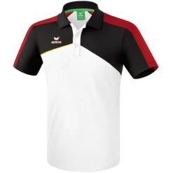 Erima Premium One 2.0 Poloshirt – White/black/red
