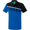 Erima 5-C Poloshirt – New Royal/black/white -Sportbekleidungs Geschäft 1111901