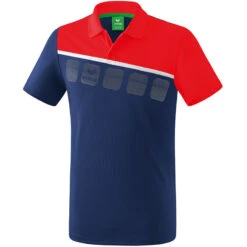 Erima 5-C Poloshirt – New Navy/red/white