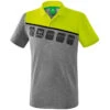 Erima 5-C Poloshirt – Grey Melange/lime Pop/black -Sportbekleidungs Geschäft 1111908