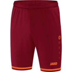 Jako Sporthose Striker 2.0 – Weinrot/neonorange