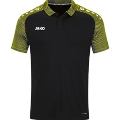 Jako Performance Polo – Schwarz/soft Yellow