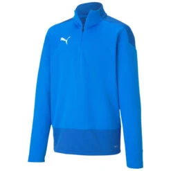 Puma TeamGoal 23 Training 1/4 Zip Top – Electric Blue Lemonade