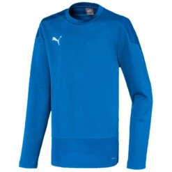 Puma TeamGoal 23 Training Sweat – Electric Blue Lemonade