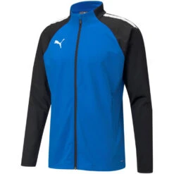 Puma TeamLiga Sideline Poly Trainingsjacke – Electric Blue Lemonade