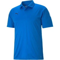 Puma TeamLiga Sideline Polo Shirt – Electric Blue Lemonade