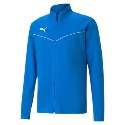 Puma TeamRise Training Polyesterjacke – Electric Blue Lemonade