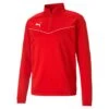 Puma TeamRise 1/4 Zip Top – Puma Red -Sportbekleidungs Geschäft 657394 01