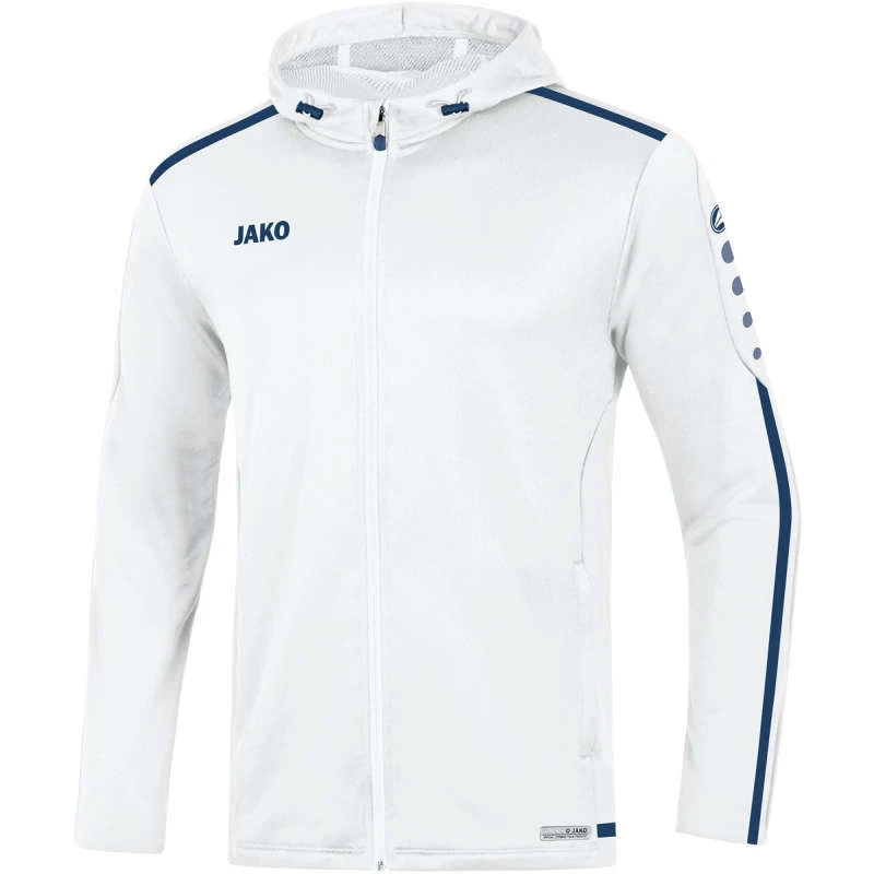 Jako Striker 2.0 Kapuzenjacke – Weiß/marine 3 Jako Striker 2.0 Kapuzenjacke – Weiß/marine