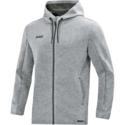 Jako Premium Basics Kapuzenjacke – Grau Meliert