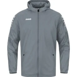Jako Allwetterjacke Team 2.0 – Steingrau