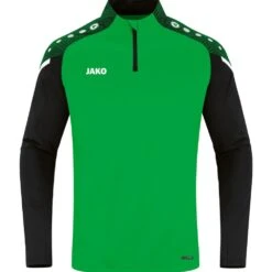 Jako Performance Ziptop – Soft Green/schwarz