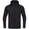 Jako Challenge Freizeitjacke Mit Kapuze – Schwarz Meliert/rot -Sportbekleidungs Geschäft 9821 502